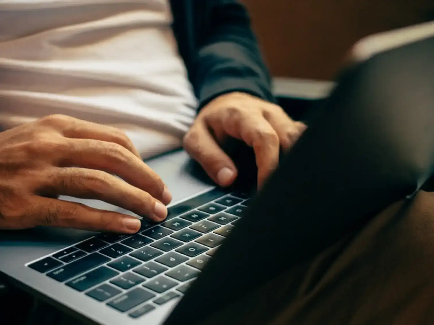 Person using laptop